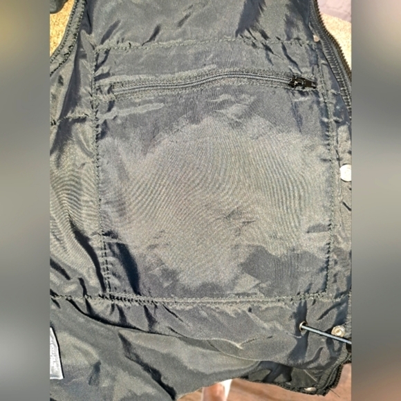 Sierra Designs Black Vest with Faux Fur Collar Size 12 - Picture 6 of 7